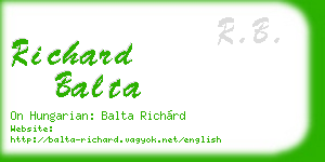 richard balta business card